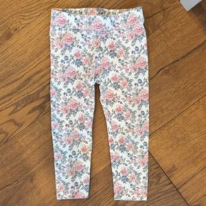 Janie and Jack Floral Patterned Leggings 2T